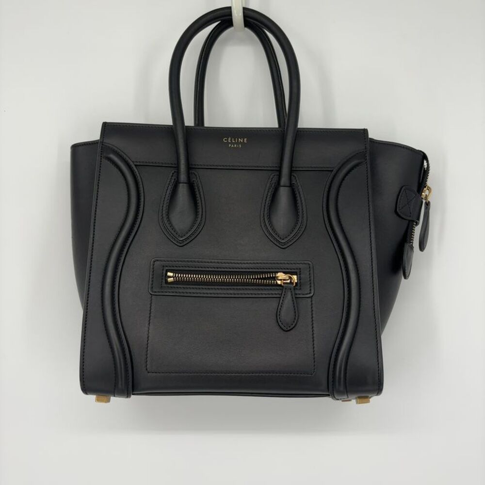 Celine Micro Luggage Tote in Black